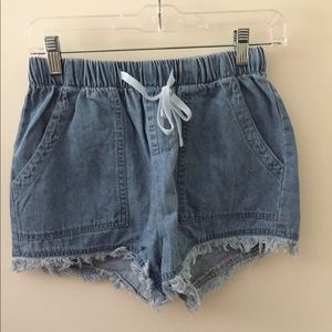 Comfy Faux Denim Shorts